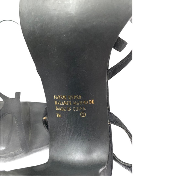 Prima Royale Joanna Black Silky Strappy heels Size 7 - Picture 5 of 6